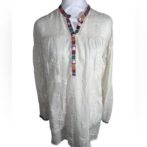 Johnny Was Santa Fe Leta Women’s Tunic Blouse size Small Western Top